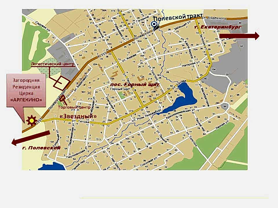 Карта проезда к загородной резиденции Арлекино