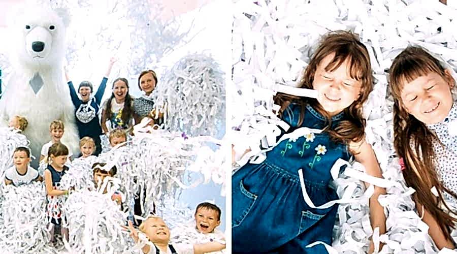 Бумажное шоу на день рождения ребенка или детский праздник в Алматы