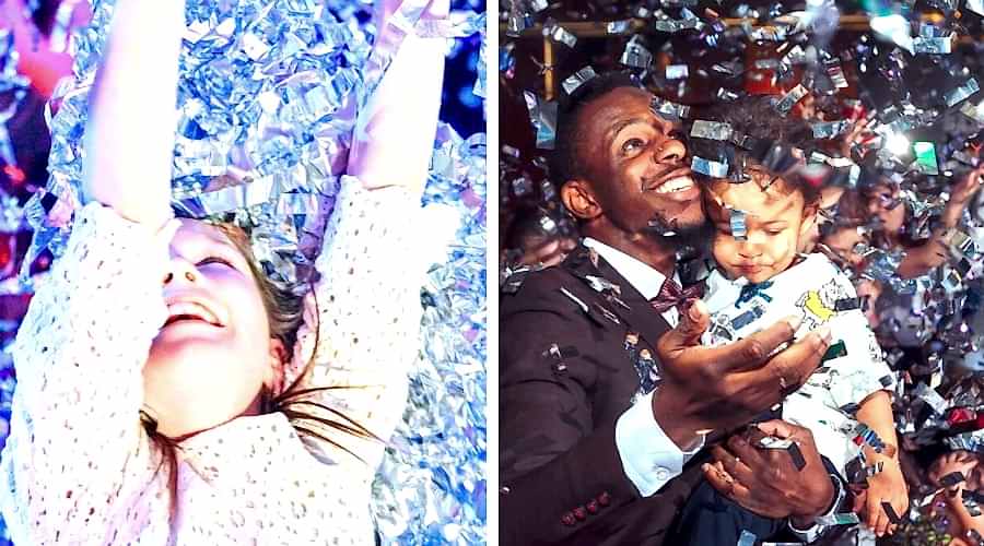 Конфетти шоу на детский день рождения