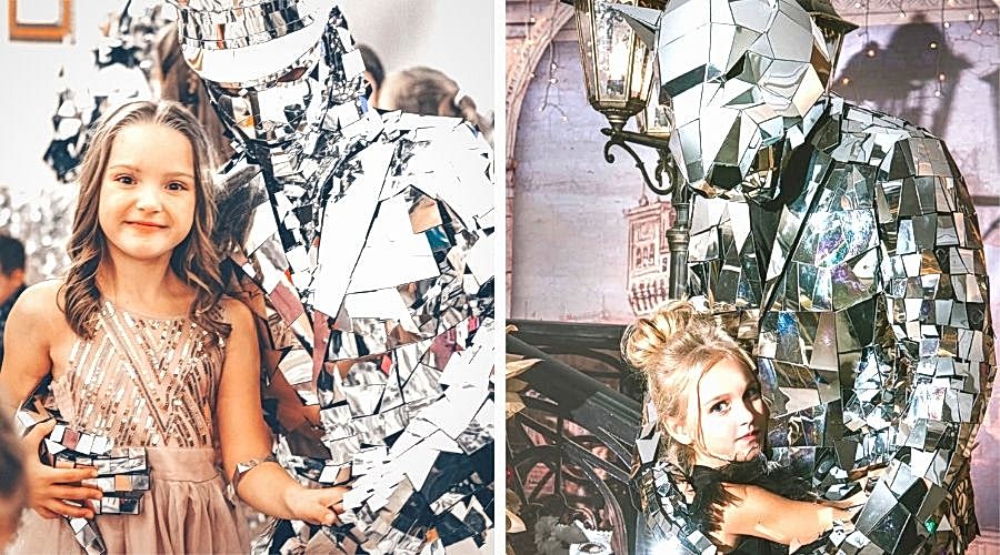 Шоу зеркальные люди на детский день рождения