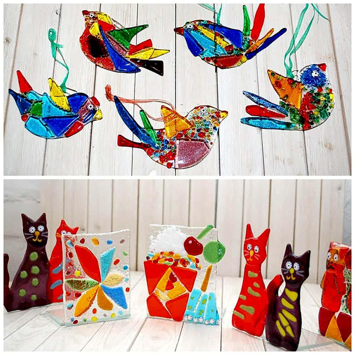 Изделия на мастер-классе по фьюзингу