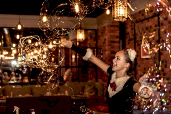 Шоу мыльных пузырей